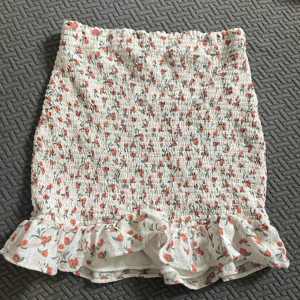 Floral White and Pink Women's Skirt (part of set)